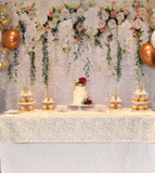 White Flower Wall Birthday