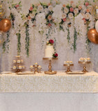 White Flower Wall Birthday