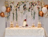 White Flower Wall Birthday