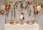 White Flower Wall Birthday
