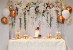 White Flower Wall Birthday
