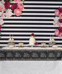 Black and White Floral Birthday