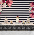 Black and White Floral Birthday