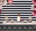 Black and White Floral Birthday