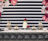 Black and White Floral Birthday
