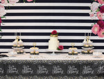 Black and White Floral Birthday