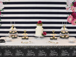 Black and White Floral Birthday