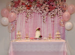 Pink Flower-wall Birthday