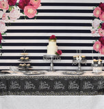Black and White Floral Birthday