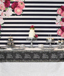 Black and White Floral Birthday