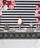 Black and White Floral Birthday