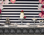 Black and White Floral Birthday
