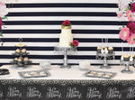 Black and White Floral Birthday